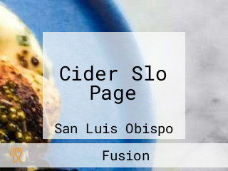 Cider Slo Page