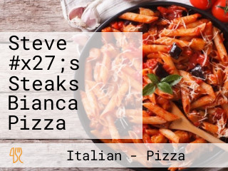 Steve #x27;s Steaks Bianca Pizza