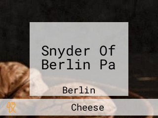 Snyder Of Berlin Pa