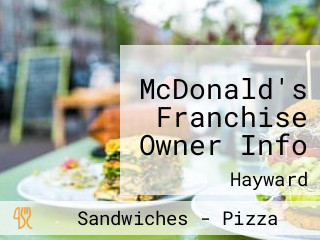 McDonald's Franchise Owner Info